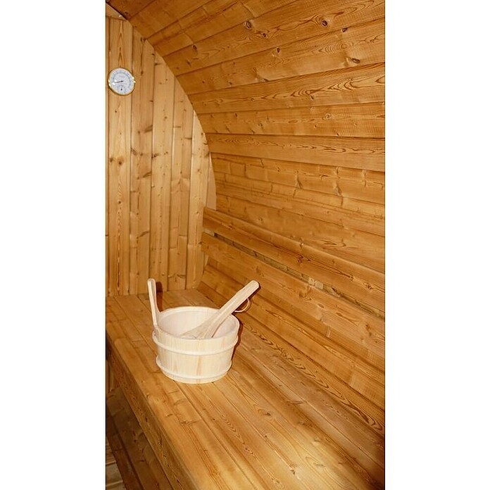 Sanotechnik Savna v sodu Bergen  (Les, Do x Š x V: 220 x 189 x 191,5 cm) | 4146 - Element-Saunen | DCGA - Fertigsauna | DCG - Sauna Wellness | DC - Sanitärinstallation | D - Sanitär | BAUHAUS