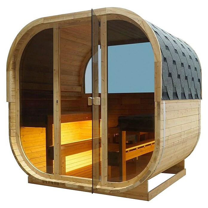 Sanotechnik Savna hiša Hanko  (Do x Š x V: 180 x 210 x 210 cm, 8 kW) | 4146 - Element-Saunen | DCGA - Fertigsauna | DCG - Sauna Wellness | DC - Sanitärinstallation | D - Sanitär | BAUHAUS