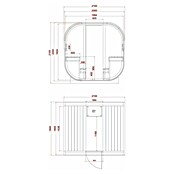 Sanotechnik Savna hiša Hanko  (Do x Š x V: 180 x 210 x 210 cm, 8 kW) | 4146 - Element-Saunen | DCGA - Fertigsauna | DCG - Sauna Wellness | DC - Sanitärinstallation | D - Sanitär | BAUHAUS
