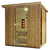 Sanotechnik Savna hiša Lahti  (Do x Š x V: 198 x 181,5 x 200,2 cm, 6 kW, Termo smrekov les) | 4146 - Element-Saunen | DCGA - Fertigsauna | DCG - Sauna Wellness | DC - Sanitärinstallation | D - Sanitär | BAUHAUS