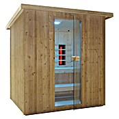 Sanotechnik Savna hiša Lahti  (Do x Š x V: 198 x 181,5 x 200,2 cm, 6 kW, Termo smrekov les) | 4146 - Element-Saunen | DCGA - Fertigsauna | DCG - Sauna Wellness | DC - Sanitärinstallation | D - Sanitär | BAUHAUS