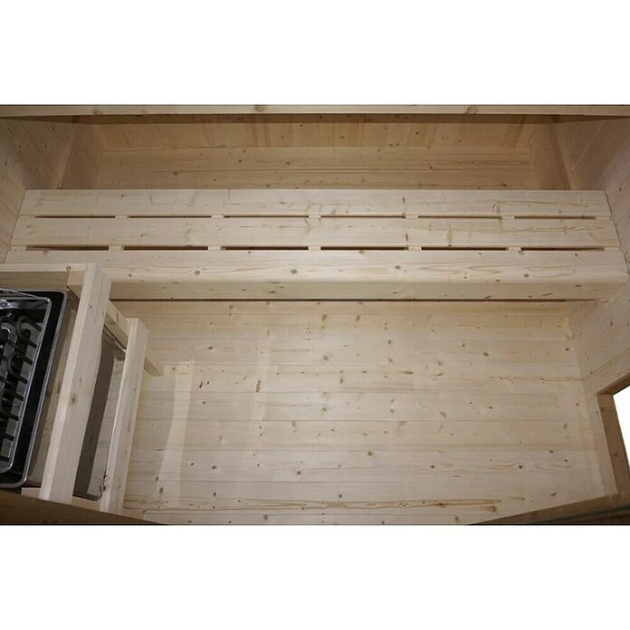 Sanotechnik Savna hiša Lahti  (Do x Š x V: 198 x 181,5 x 200,2 cm, 6 kW, Termo smrekov les) | 4146 - Element-Saunen | DCGA - Fertigsauna | DCG - Sauna Wellness | DC - Sanitärinstallation | D - Sanitär | BAUHAUS