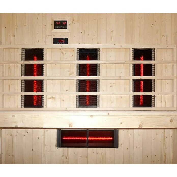 Sanotechnik Savna hiša Lahti  (Do x Š x V: 198 x 181,5 x 200,2 cm, 6 kW, Termo smrekov les) | 4146 - Element-Saunen | DCGA - Fertigsauna | DCG - Sauna Wellness | DC - Sanitärinstallation | D - Sanitär | BAUHAUS