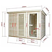 Sanotechnik Finska savna Vaasa  (Do x Š x V: 202,4 x 172,4 x 201,4 cm, 8 kW) | 4146 - Element-Saunen | DCGA - Fertigsauna | DCG - Sauna Wellness | DC - Sanitärinstallation | D - Sanitär | BAUHAUS
