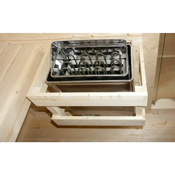 Sanotechnik Finska savna Vaasa  (Do x Š x V: 202,4 x 172,4 x 201,4 cm, 8 kW) | 4146 - Element-Saunen | DCGA - Fertigsauna | DCG - Sauna Wellness | DC - Sanitärinstallation | D - Sanitär | BAUHAUS