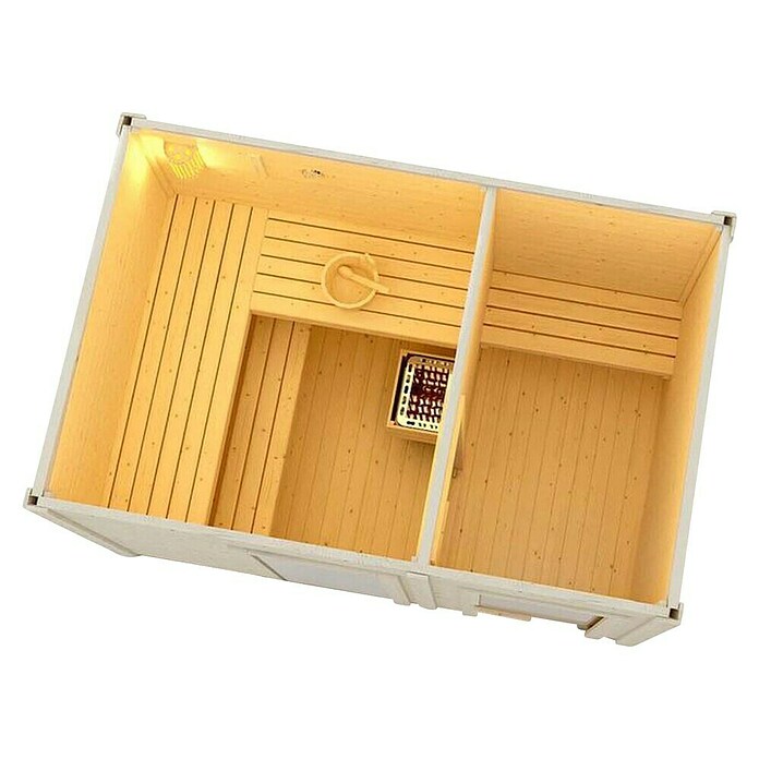 Sanotechnik Finska savna Vaasa  (Do x Š x V: 202,4 x 172,4 x 201,4 cm, 8 kW) | 4146 - Element-Saunen | DCGA - Fertigsauna | DCG - Sauna Wellness | DC - Sanitärinstallation | D - Sanitär | BAUHAUS