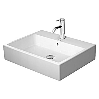 Duravit Vero Air Aufsatzwaschbecken (60 x 47 cm, Ohne Spezialglasur, Hahnloch: Mitte, Mit Überlauf, Weiß)