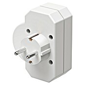 Hama Euro-Adapter 1 x Schutzkontakt, 2 x Euro mit Schalter (Weiß, 16 A) | BAUHAUS