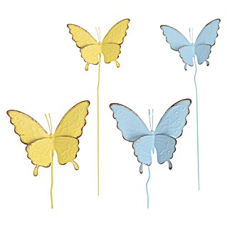 Gartenstecker Klein (Blau, Gelb, Schmetterling)