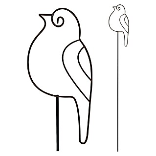 Gartenstecker (Vogel, Höhe: 85 cm, Schwarz)