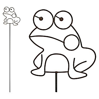 Gartenstecker (Frosch, Höhe: 85 cm, Schwarz)