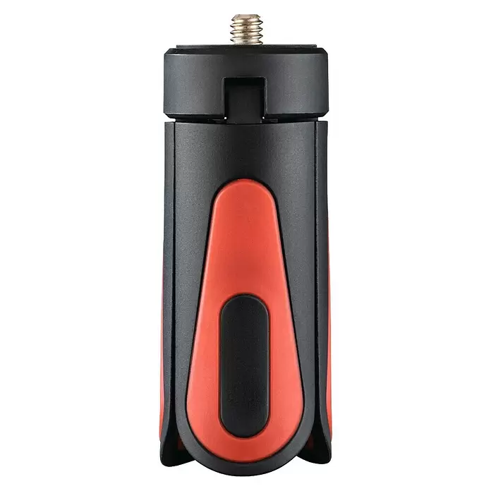 Hama Smartphone-Halter Mini-Stativ "Pocket II Rotation" 15 cm - Schwarz, Rot - Kompakter schwarzer und roter Ständer mit Universalschraubbefestigung.