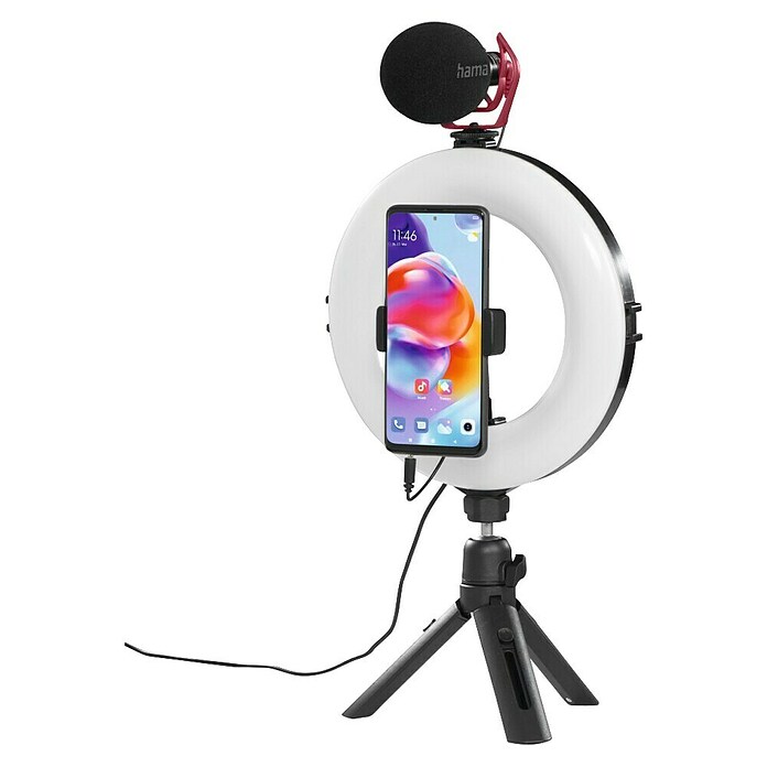 Hama Smartphone-Halter LED-Ringleuchte 