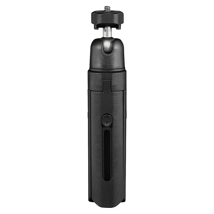 Hama Smartphone-Halter LED-Ringleuchte "SpotLight Smart 80 II" - Schwarz - Kompaktes schwarzes Ministativ mit Kugelkopf und Standard-Kameragewinde.