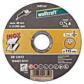 Wolfcraft Trennscheibe (Geeignet für: Stahl, Durchmesser: 115 mm, Bohrung: 22,22 mm) | BAUHAUS