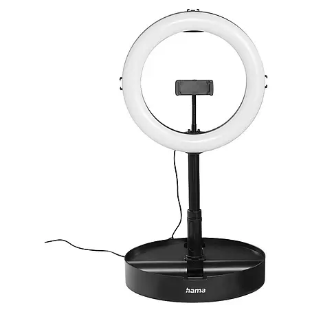Hama  Smartphone-Halter LED-RGB-Ringleuchte "SpotLight FoldUp RGB 102"