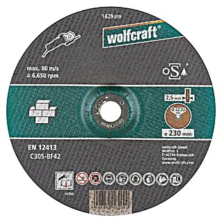 Wolfcraft Trennscheibe (230 mm, 1 Stk., Geeignet für: Stein, Gekröpft)