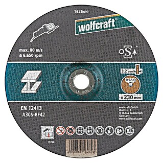 Wolfcraft Trennscheibe (Gekröpft, Geeignet für: Metall, 1 Stk., Durchmesser: 230 mm)