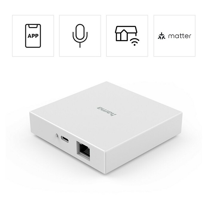 Hama Steuerzentrale Smart-Home-Hub, Matter für Sprach- / Appsteuerung (Weiß) | BAUHAUS