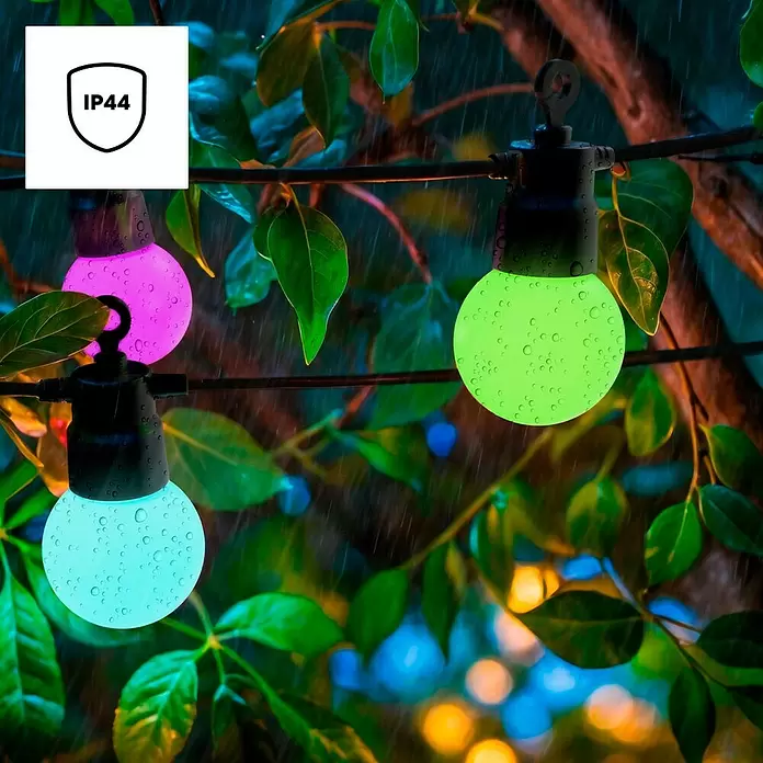 Hama Smart-LED-LichterketteAußen, 8 m, Lichtfarbe: RGBW, 12 Stk.