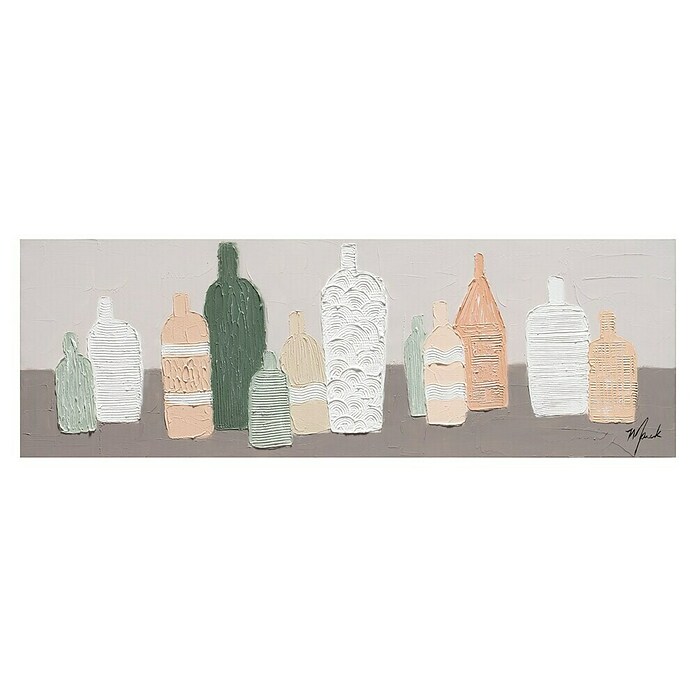 Bubola & Naibo Cuadro pintado a mano Botellas (Botellas, An x Al: 90 x 30 cm) | BAUHAUS
