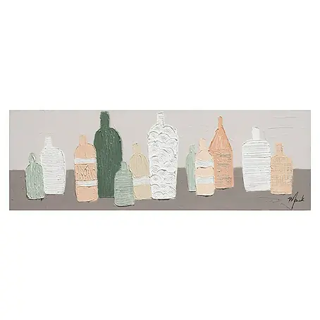 Bubola & Naibo  Cuadro pintado a mano Botellas