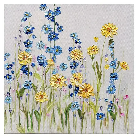 Bubola & Naibo  Cuadro pintado a mano Flores 608