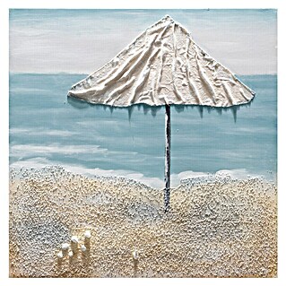Bubola & Naibo Ručno oslikana slika (Suncobran na plaži, Š x V: 60 x 60 cm)