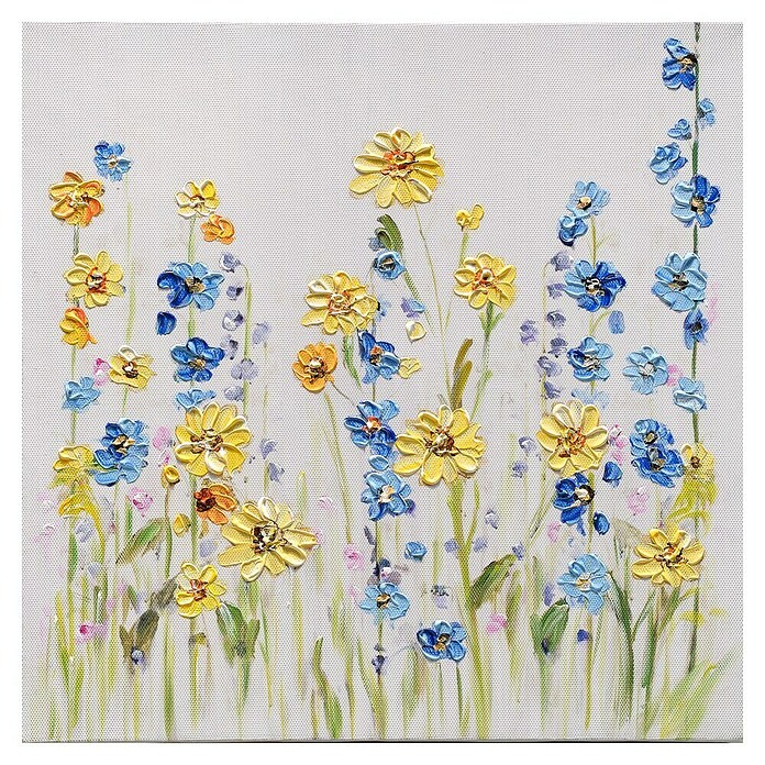 Bubola & Naibo Cuadro pintado a mano Flores 607 (Flores 607, An x Al: 30 x 30 cm) | BAUHAUS