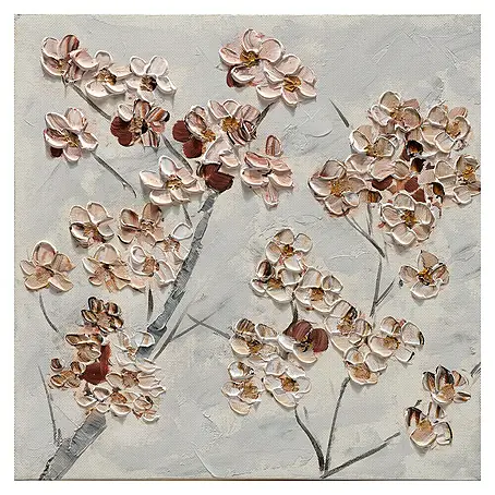 Bubola & Naibo  Cuadro pintado a mano Flores 614