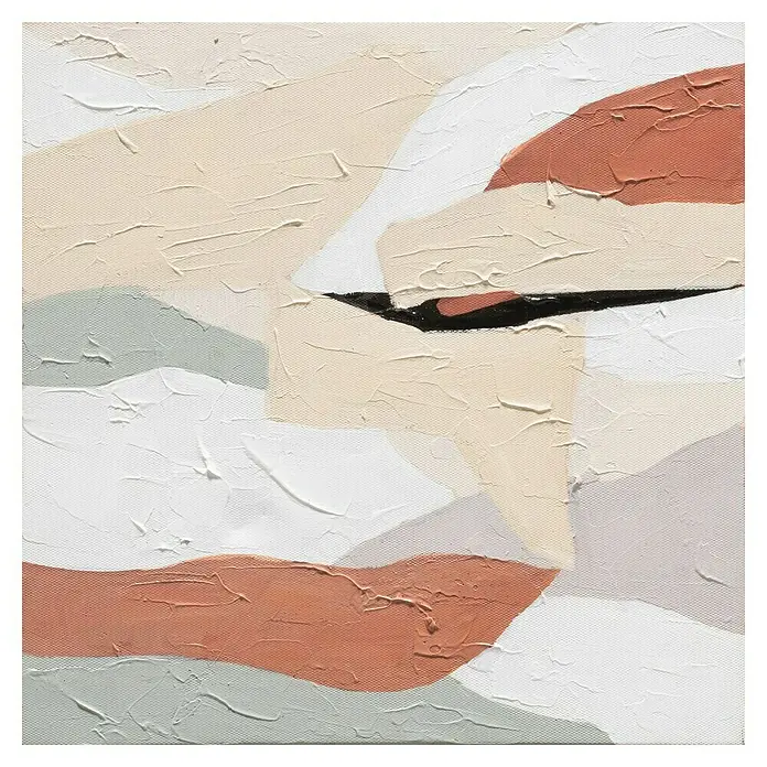 Bubola & Naibo Cuadro pintado a mano Abstracto 904 - Abstracto 904, An x Al: 30 x 30 cm - Pintura abstracta con tonos beige, gris, blanco y terracota, ofreciendo una estética moderna y minimalista.