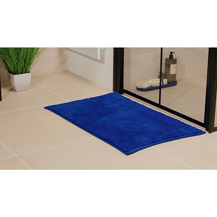 Camargue Tapis de bain Zottel bleu foncé