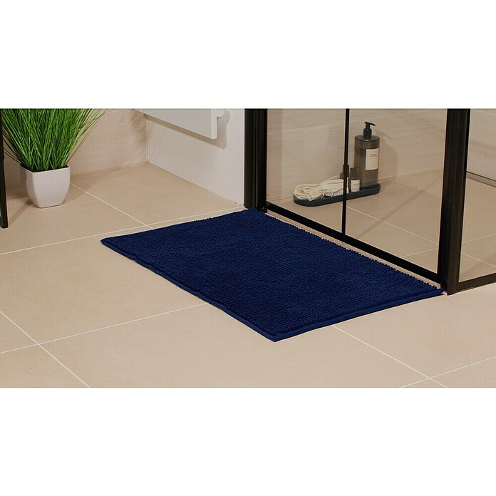 Camargue Tapis de bain Zottel bleu marine