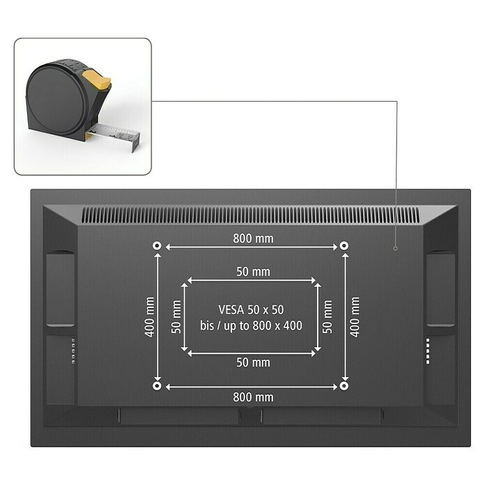 Hama TV-Wandhalterung starr (Passend für: Bildschirmgröße: 94 - 229 cm (37