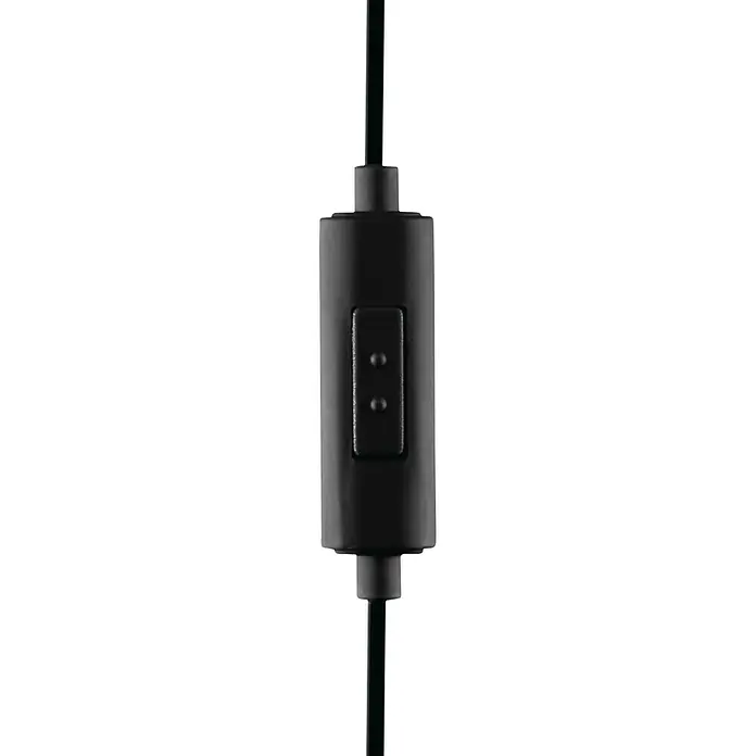 Hama In Ear Kopfhörer Kooky mit Mikrofon - Kabellänge: 1,2 m, Schwarz - Nahaufnahme eines Kopfhörerkabels mit integrierter Fernbedienung, ideal zur Steuerung von Musik und Anrufen unterwegs.
