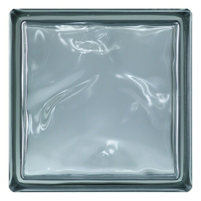 Fuchs Design Bloque de vidrio Reflex (Antracita, Nube, 19 x 19 x 8 cm)
