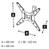 Hama TV-Wandhalterung schwenkbar, neigbar (Passend für: Bildschirmgröße: 81 - 165 cm (32