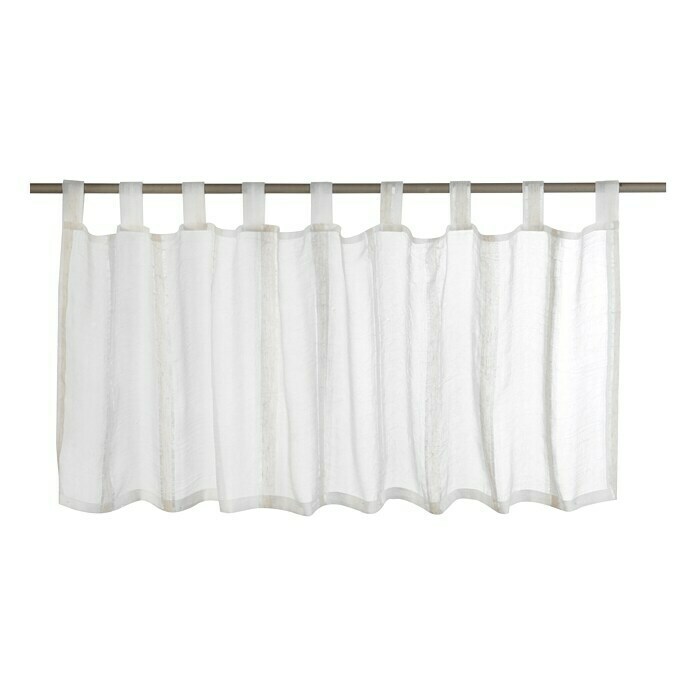 Elbersdrucke Bistrogardine CasaBeige, 140 x 48 cm, 80 % Polyester, 20 % Leinen Front View