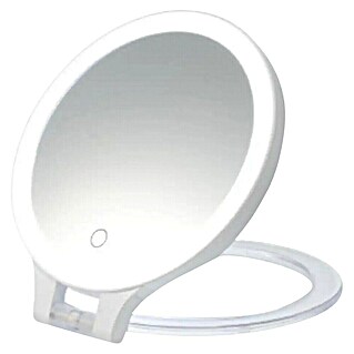 Tauro Baño Espejo cosmético con colgador (20 x 22 cm, Diámetro: 80 cm, Redonda, Blanco, Aumento 1: 700 %)