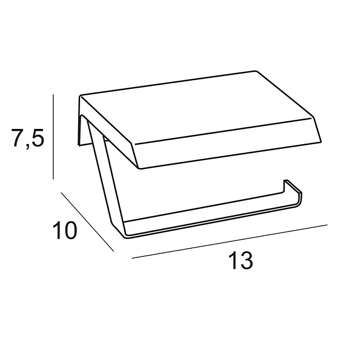 Tauro Baño Evo Portarrollos papel higiénico - Cromo - Portarrollos de papel higiénico metálico para pared de 7,5 x 10 x 13 cm.