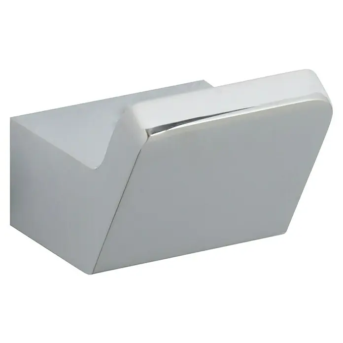 Tauro Baño Evo Colgador de baño - L x Al: 4,7 x 3,5 cm, Número de ganchos: 1 ud., Cromado - Este gancho de pared cromado ofrece una solución elegante para colgar toallas y albornoces. Su diseño se integra perfectamente en cualquier baño.
