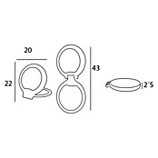 Tauro Baño Espejo cosmético con colgador (20 x 22 cm, Diámetro: 80 cm, Redonda, Blanco, Aumento 1: 700 %) | BAUHAUS