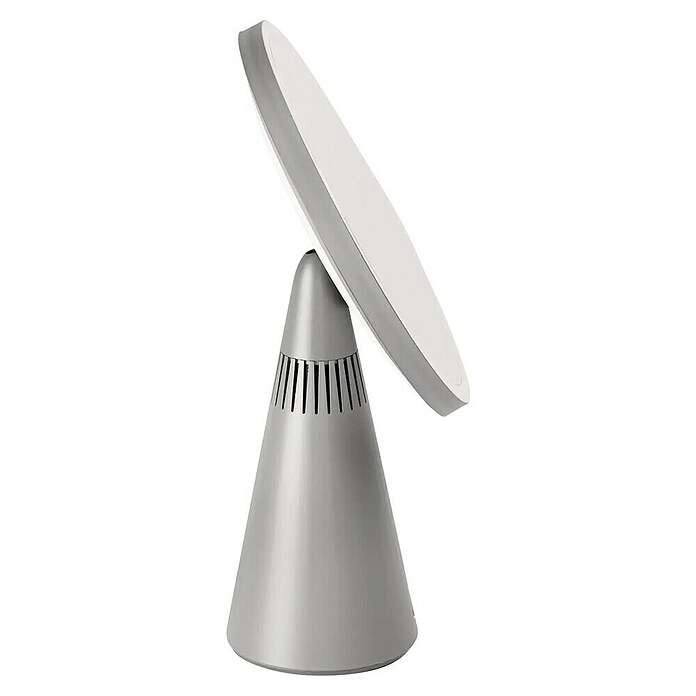 Tauro Baño Espejo cosmético Bluetooth (23 x 34 cm, Diámetro: 23 cm, Redonda, Plata, Aumento 1: 700 %) | BAUHAUS