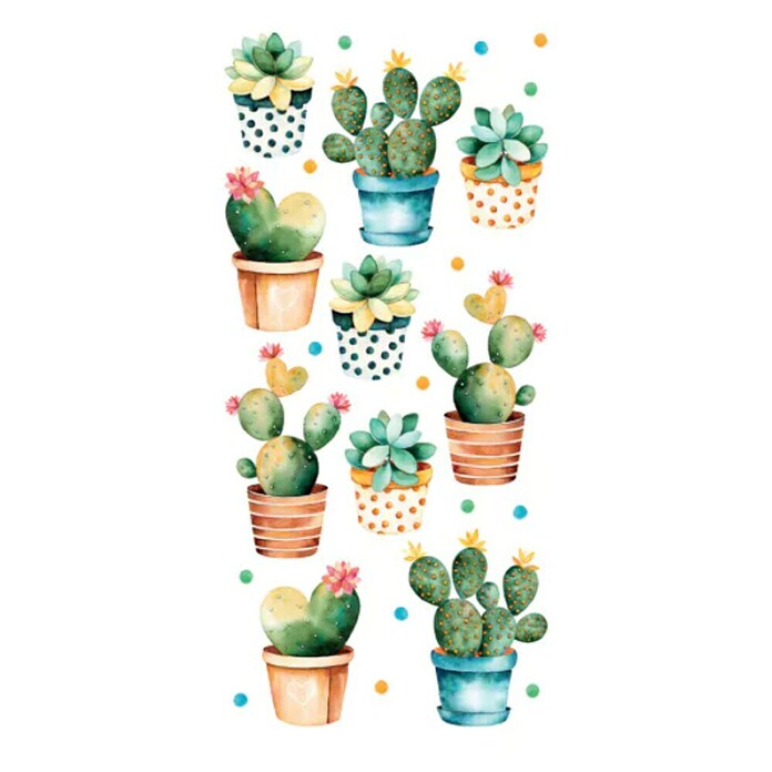 Nalepka z gibljivimi očmi Kaktus  (Š x V: 15 x 31 cm, 25 -del.) | 6183 - Wandtatoos | HBDG - Spezialtapeten | HBD - Tapeten | HB - Tapeten | H - Innendeko/Farben | BAUHAUS