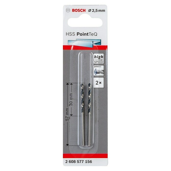 Bosch Metaalborenset HSS 2,5 mm - 2 stuks (2 st.) | BAUHAUS