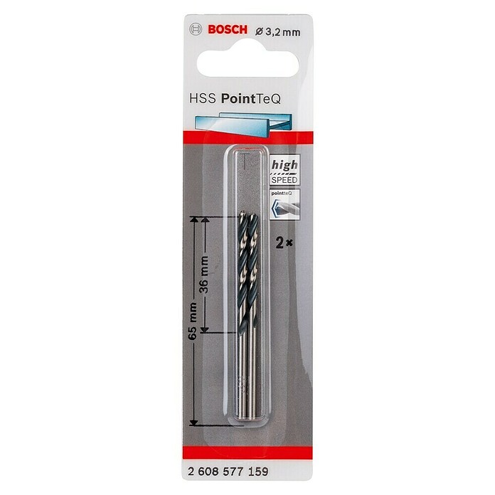 Bosch Metaalborenset HSS 3,2 mm - 2 stuks (2 st.) | BAUHAUS
