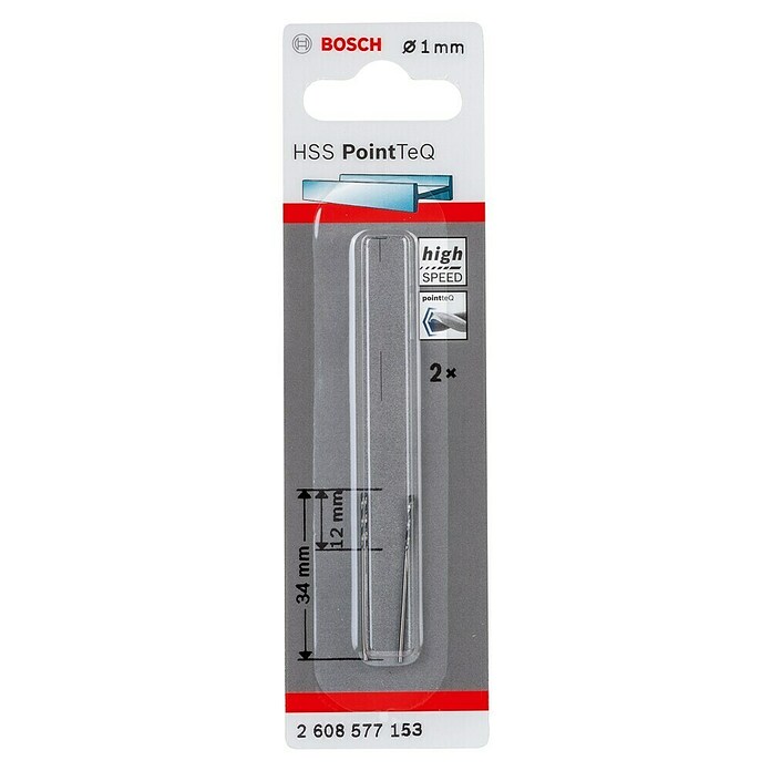 Bosch Metaalborenset HSS 1 mm - 2 stuks (2 st.) | BAUHAUS