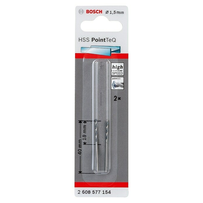 Bosch Metaalborenset HSS 1,5 mm - 2 stuks (2 st.) | BAUHAUS
