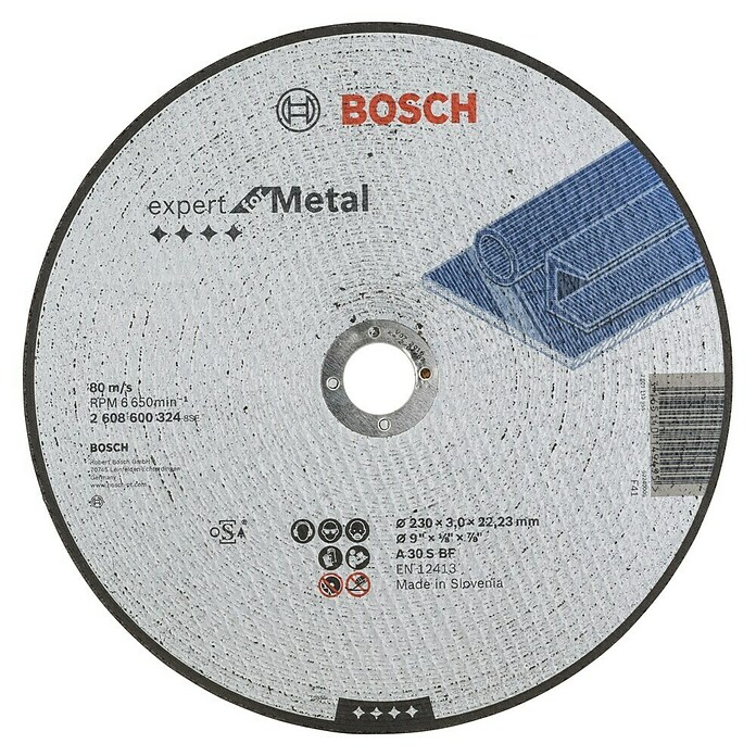 Bosch Doorslijpschijf Expert for Metal (Geschikt voor: Aluminium, Schijfdiameter: 230 mm, Dikte plaat: 3 mm) | BAUHAUS