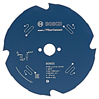 Bosch Expert Cirkelzaagblad for Fiber Cement (160 mm, Boorgat: 20 mm, 4 st.)